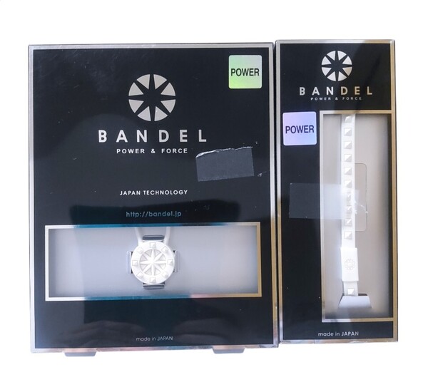 【2個セット 新品未開封品】BANDEL バンデル スタッズ ネックレス 40cm アンクレット 21.0cm ホワイト×ホワイト 送料無料
