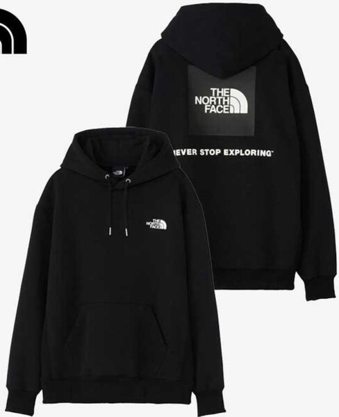 新品 未使用 ノースフェイス パーカー NORTH FACE NT62348 BACK SQUARE LOGO HOODIE バック スクエア ロゴ フーディフード マウンテン 山