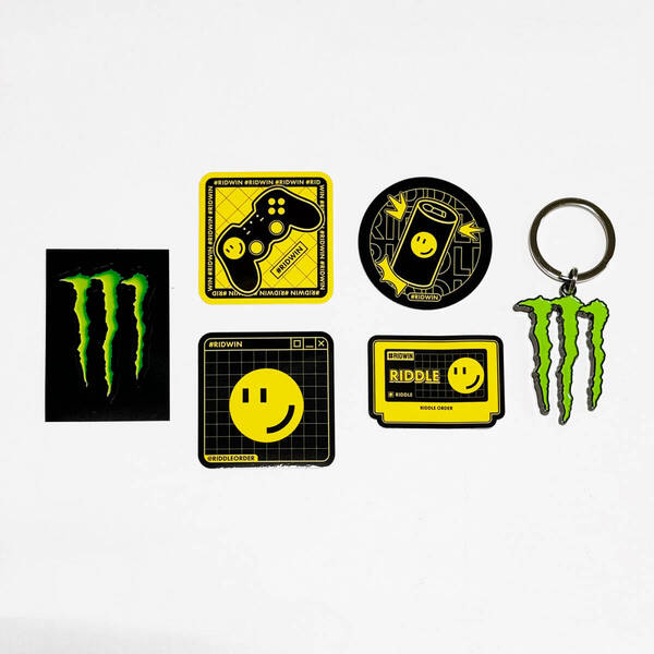 ■Monster/モンスターエナジーロゴ キーホルダー & ステッカー5種■