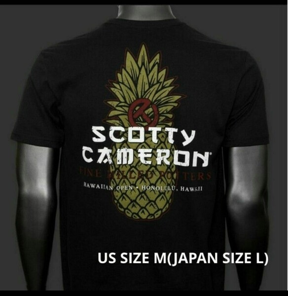 送料無料 新品 スコッティキャメロン 2023年 ハワイアン オープン T-Shirt Hattori Hawaiian Open Black US SIZE M(JAPAN SIZE L)