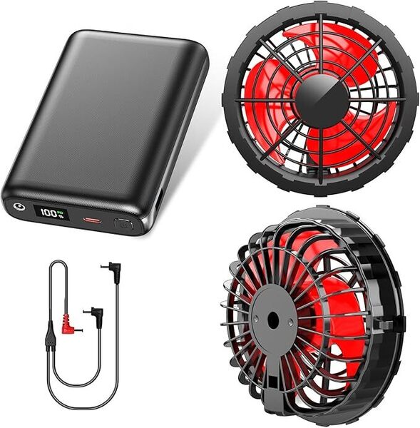 空調作業服 ファンバッテリーセット 33V 超高出力 2025最新 26000mAh/96.2Wh大容量 日本製ブラシレスモーター
