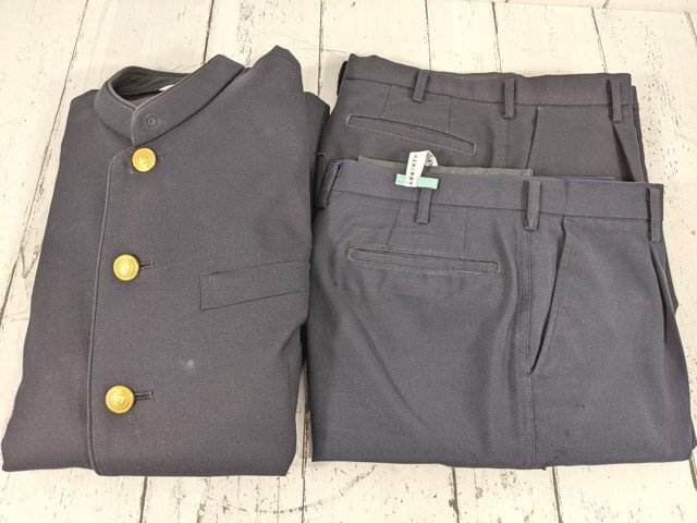 US657-2 (中古) 新潟県 分水高校 男子学生服 上下セット /指定品
