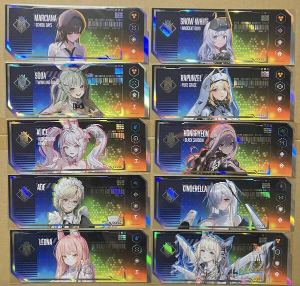 ★勝利の女神NIKKE AGF2024 韓国限定販売 高級募集チケットVer.2 全10種コンプリートセット★
