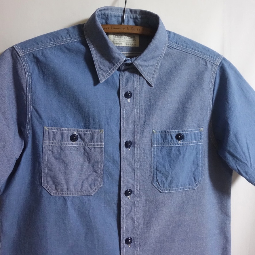 レア USA製 SUGAR CANE シュガーケーン シャンブレーシャツ