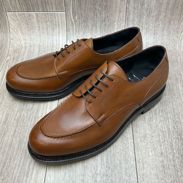 【アウトレット】SHOEISM◆エプロンフロント◆ブラウン◆サイズ9(27.0cm)紳士革靴 ノルウィージャンウェルテッド製法 Uチップ 茶