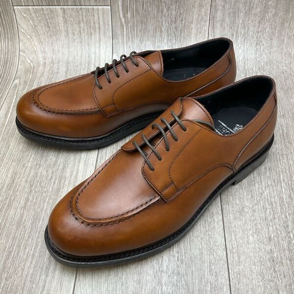 【アウトレット】SHOEISM◆エプロンフロント◆ブラウン◆サイズ8(26.0cm)紳士革靴 ノルウィージャンウェルテッド製法 Uチップ 茶