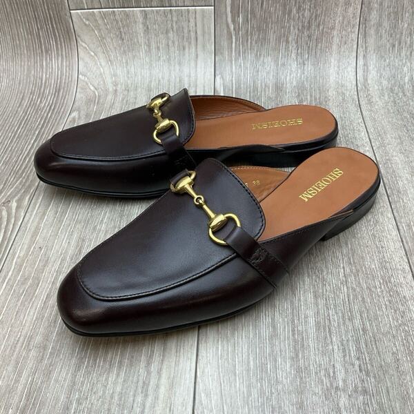 【アウトレット】SHOEISM◆ビットミュール◆ダークブラウン◆サイズ38(24.0cm) 革靴 本革 茶