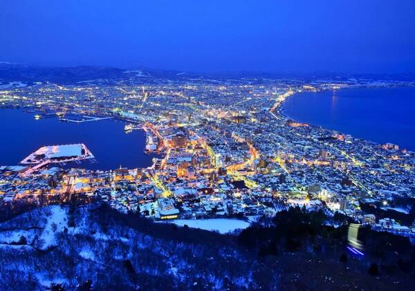 M54 函館山の夜景/北海道/日本の風景/アートパネル/ファブリックパネル/インテリアパネル/ポスター