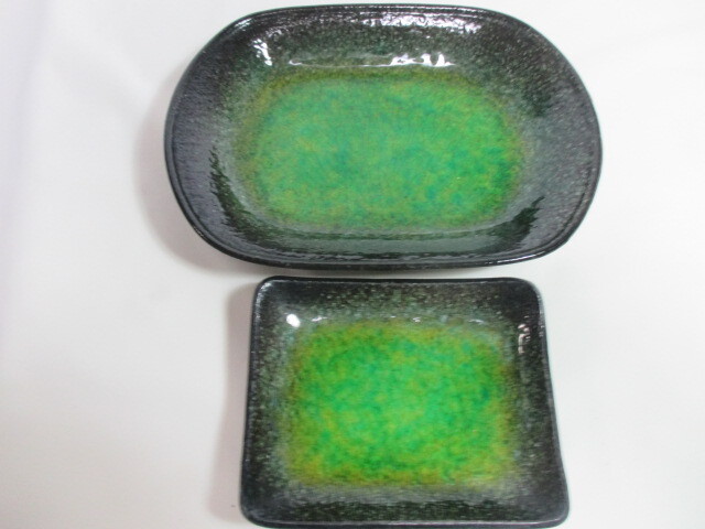 織部大角皿 織部大角皿 織部大角皿