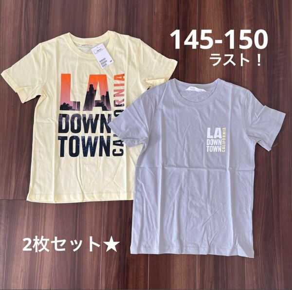 新品★H&M Tシャツ2枚セット★145-150 カリフォルニア LA 半袖