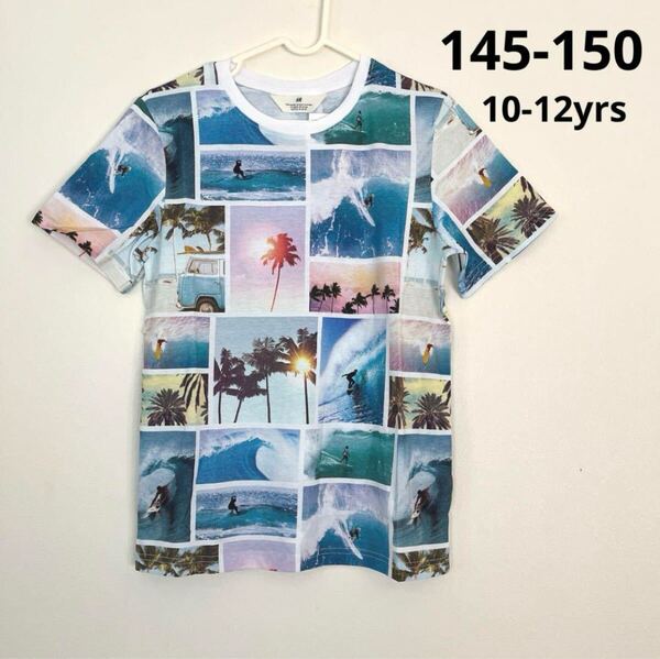 新品★H&M グラフィックTシャツ★145-150 surf サーフ