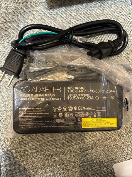 19.5V9.23A 180W ACアダプター Asusノートパソコン互換 ASUS ROG Zephyrus M G G14 G15 M16