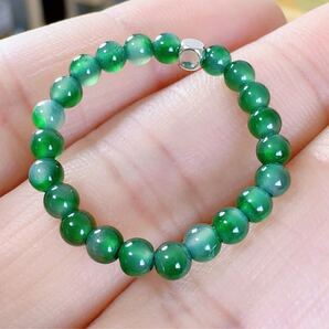 R2-0988天然本翡翠《本物保証》緑翡翠 指輪約16号 一点物 希少 縁起物 お守り 魔除け 昇進 成功 風水 金運 財運 幸運 幸福 パワーストーン