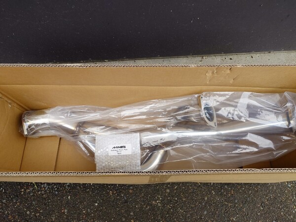 新品!マインズ 等長フロントパイプ 70φ×2→80φ スカイラインGT-R用 BNR32 BCNR33 BNR34 GTR RB26 mine's 即納可 送料込み!