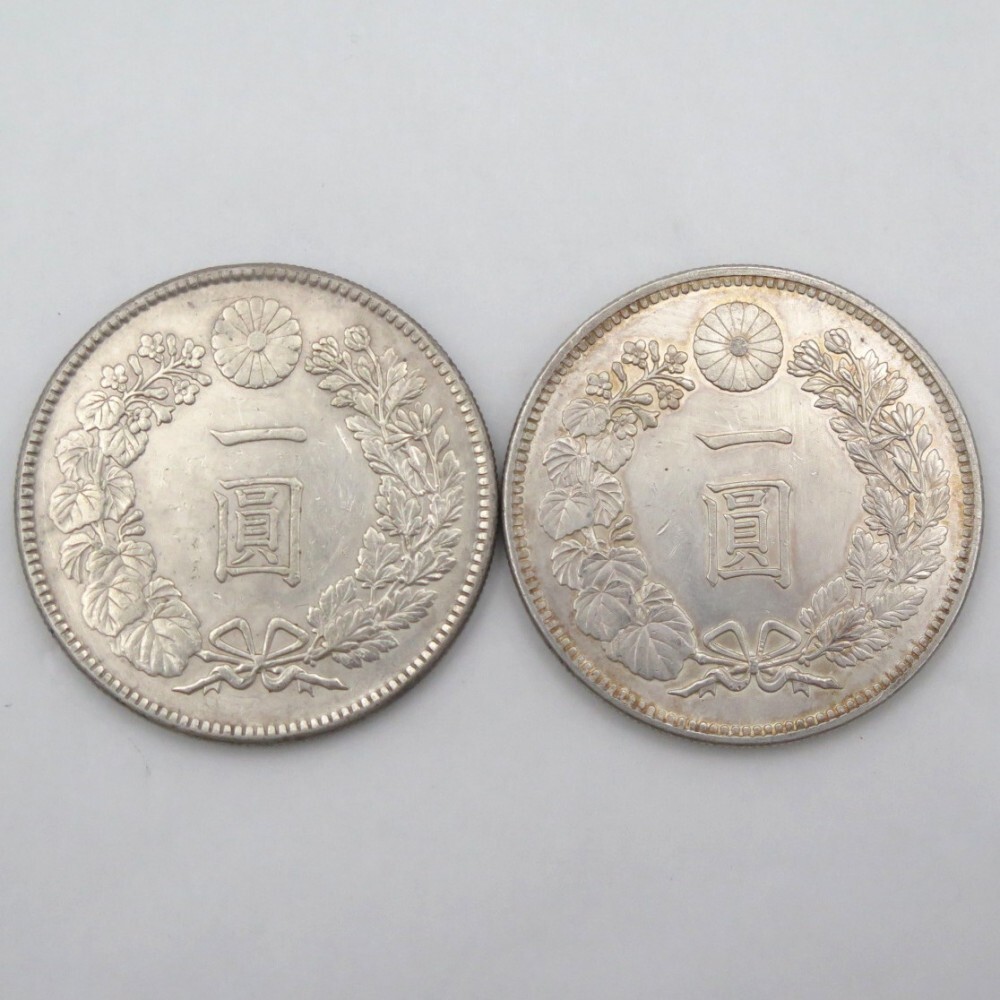 明治45年＆大正3年新1円（一圓）銀貨＜プレート入＞　円銀貿易銀古銭貨幣硬貨大正 明治45年＆大正3年新1円（一圓）銀貨＜プレート入＞ 円銀貿易銀