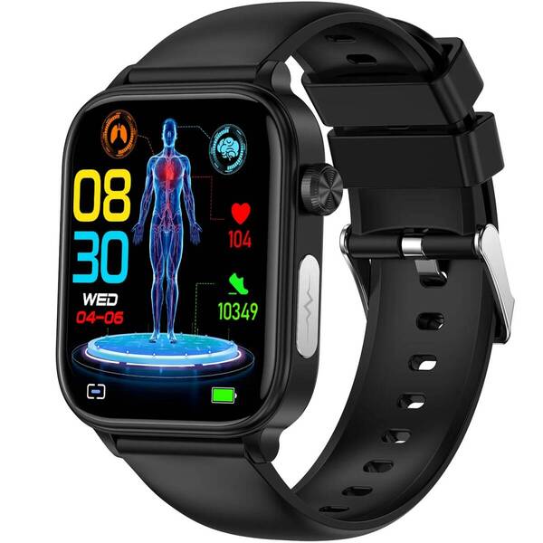 スマートウォッチ 血糖値 心電図 ECG 血圧測定 日本製センサー 血液成分分析 血中脂質 体組成 通話機能 通知機能 アンドロイド iPhone対応