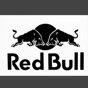 RED BULL レッドブル カッティングステッカー W130mm H80mm/グロスブラック/黒