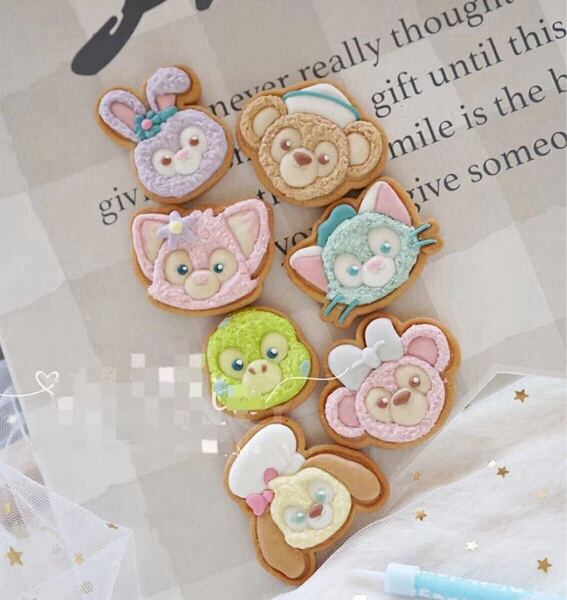 新品 海外限定 大人気 ダッフィーフレンズ クッキー型 手作り 焼き菓子 抜き型 ハンドメイド ダッフィー かわいい 7点セット