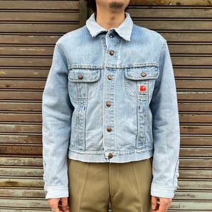 70s カナダ製 デニムジャケット Gジャン L セカンド ヴィンテージ トラッカージャケット 60s ブルゾン カバーオール ワークジャケット 80s