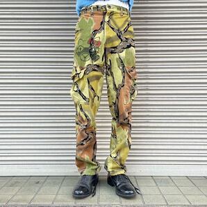90s USA製 プレデターカモ ハンティングパンツ カーゴパンツ 迷彩 S ツリーカモ ヴィンテージ ミリタリー カモフラ グリーン ペインター