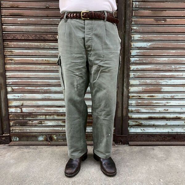 00s ドイツ軍 実物 フィールドパンツ カーゴパンツ ミリタリー Gr28 XL W102cm ユーロ ヴィンテージ ワークパンツ ペインターパンツ 90s