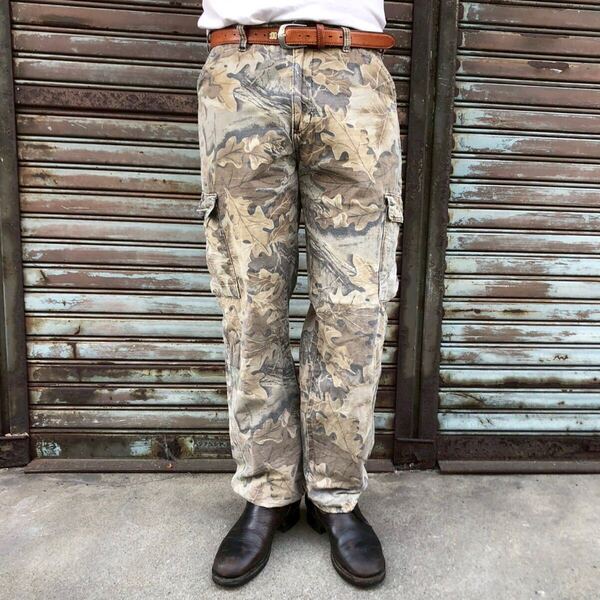 90s USA製 Liberty ツリーカモ ハンティングパンツ カーゴパンツ M W32 L34 迷彩 リアルツリー ヴィンテージ カモフラ ミリタリー 80s