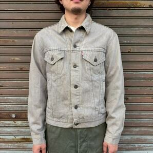 USA製 80s リーバイス Levi's 70411-9554 ヴィンテージ ネル生地ライナー デニム トラッカー ジャケット Gジャン ブラック グレー Mサイズ