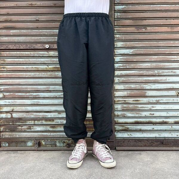 00s US ARMY 米軍 トレーニング パンツ ナイロン IPFU M 裾ジップ ブラック トラック フィットネス パンツ ミリタリー パンツ 90s