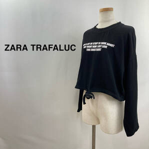 ZARA TRAFALUC スエット カットソー ブラック レディース ザラ トラファルック クロップド