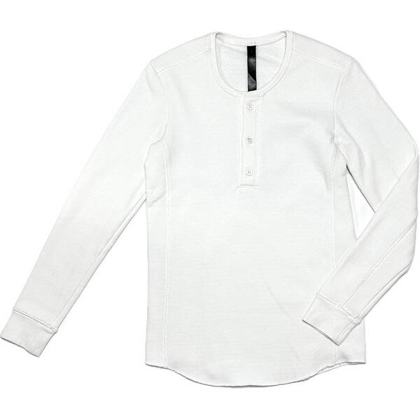 定価2万 wjk back boa fleece henley long cut&sawn Sサイズ 白 バックボアフリースヘンリーカットソー ロンT akm ジュンハシモト ニット