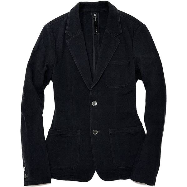 定価4.2万 wjk STRETCH KANOKO JERSEY 2B JKT サイズM ブラック ストレッチ鹿の子ジャージテーラードジャケット akm 1piu ジュンハシモト