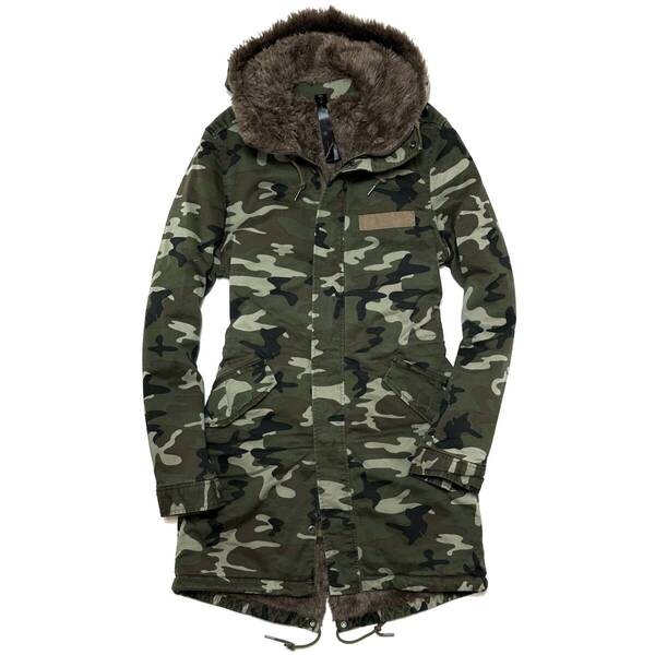 定価8万 wjk stretch satin camo boa mod M64 Mサイズ カーキ ストレッチサテンボアモッズコート akm ジュンハシモト 1piu