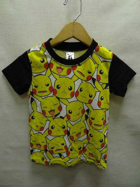全国送料無料 ほぼ新品 ポケットモンスター ピカチュウ 子供服キッズ男&女の子 半袖 Tシャツ 110
