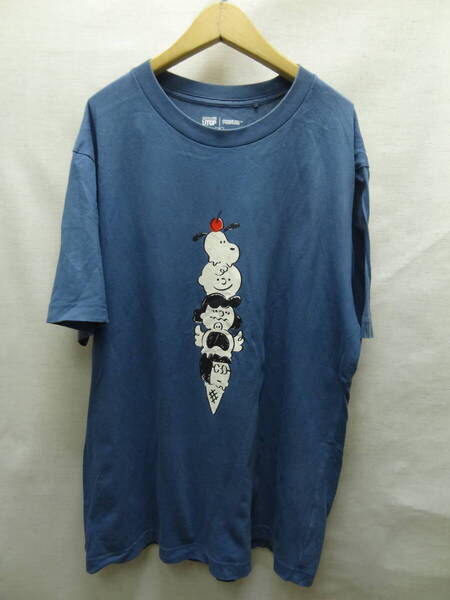 全国送料無料 ユニクロ UNIQLO UTGP スヌーピー PEANUTS メンズ 綿コットン100% 半袖 くすみカラーTシャツ Mサイズ