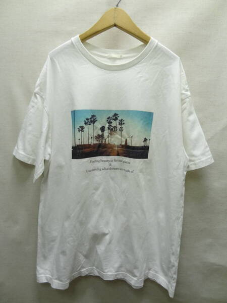 全国送料無料 ジーユー GU レディース パームツリー写真プリント 半袖 Tシャツ Mサイズ