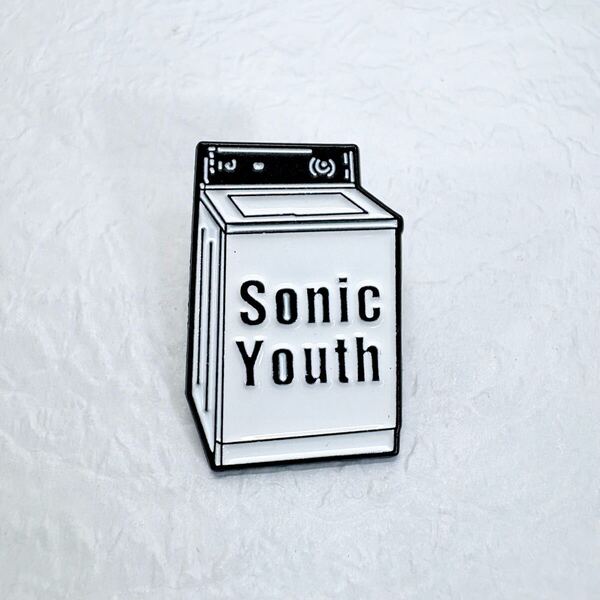 【ピンバッジ】Sonic Youth ソニック・ユース 洗濯機 ロック 音楽