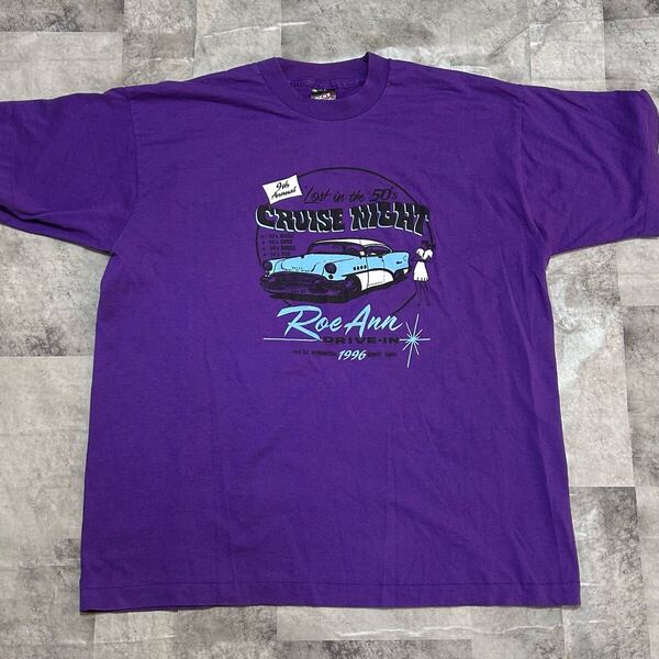 フルーツオブザルーム 90s Tシャツ 紫 古着 XL