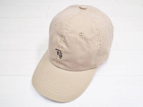◆ロンハーマン カリフォルニア ヘリンボン 6パネル キャップ RH刺繍 ベージュ Ron Herman California 限定完売 未使用 新品 SURF サーフ