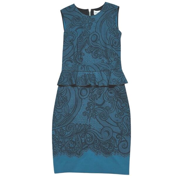 エミリオプッチEMILIO PUCCI ターコイズ ブルーノースリーブワンピースサイズ34