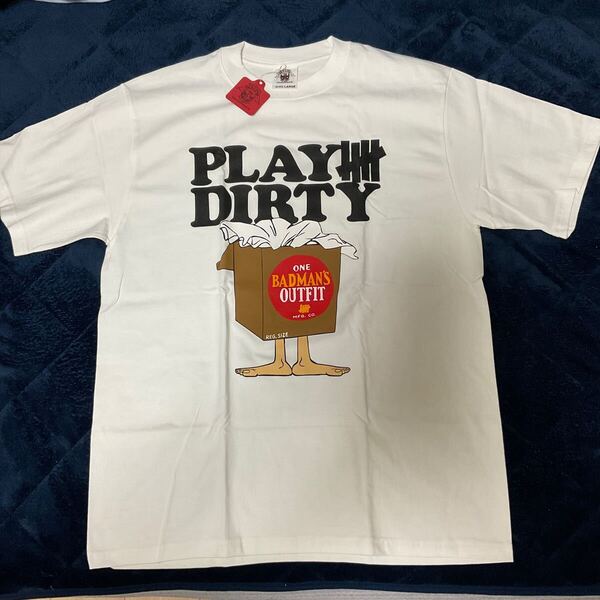 定価以下セール 激レア デットストック 新品未着用 UNDEFEATED アンディフィーテッド PLAY DIRTY Tシャツ 白 サイズL