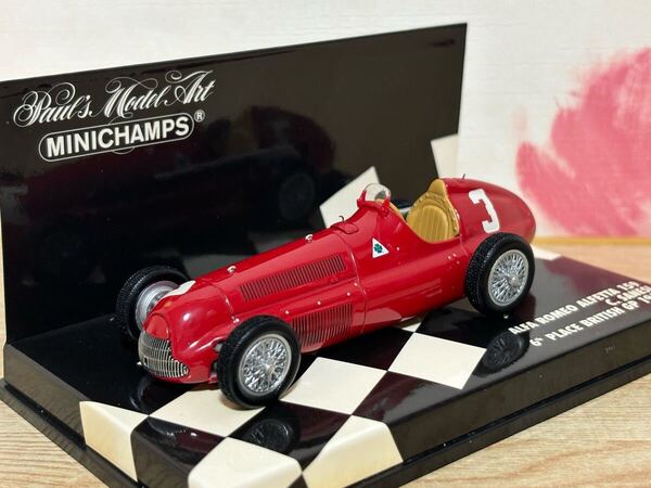 送料無料 1/43 アルファロメオ アルフェッタ 159 レースカー ミニカー ミニチャンプス MINICHAMPS ALFA ROMEO ALFETTA BRITISH GP 旧車