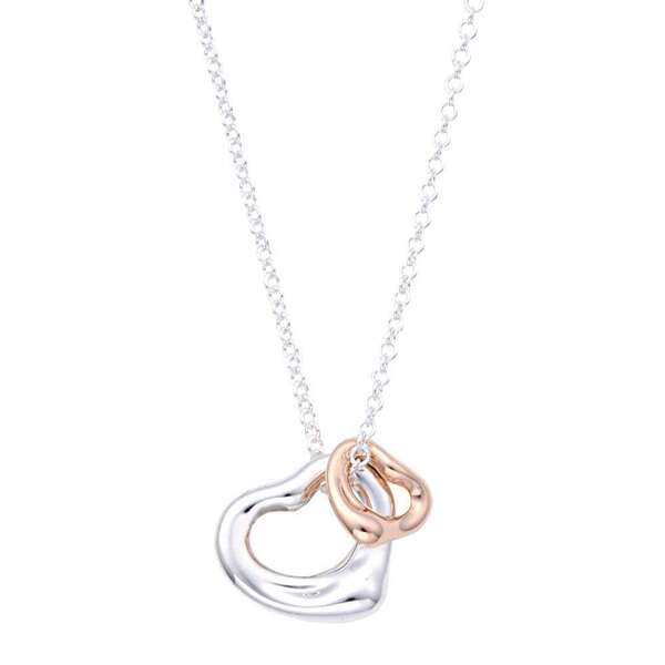 Tiffany&Co ティファニー ペレッティオープンハートネックレス SV925&K18