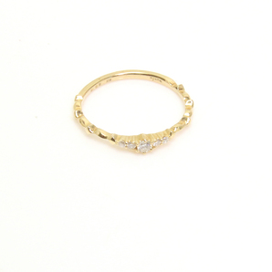 アガット クラシック ダイヤ リング K18YG 0.08ct agete Classic