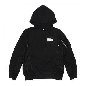 NIKE x SACAI Hoodie BLACK ナイキ サカイ ブラック パーカー 新品未使用