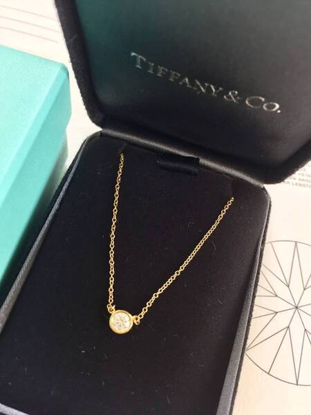 書類付 ティファニー ダイヤ ネックレス バイザヤード 0.2ct