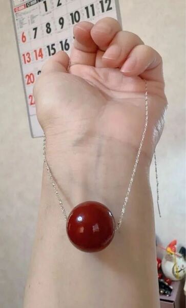 新商品 海外で人気ある赤血珊瑚18mm 金銭運 仕事運アップ アクセサリー レディース ネックレス