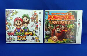3DS ソフト マリオ&ルイージRPG1 DX ドンキーコングリターンズ3D セット 即決!