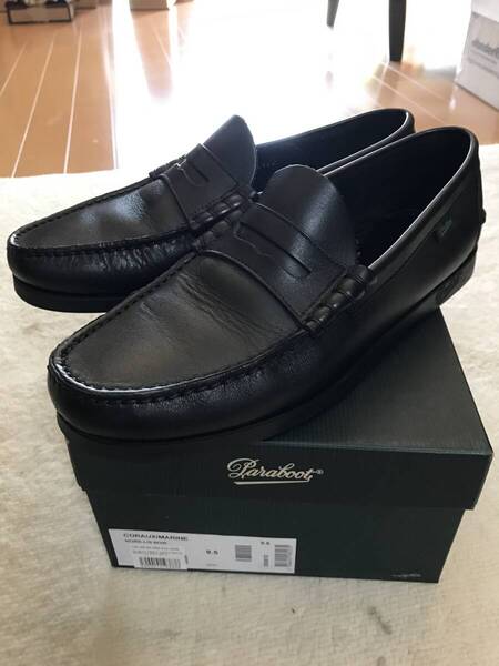 送料込 パラブーツ コロー 黒色 ローファー 希少サイズ uk9.5