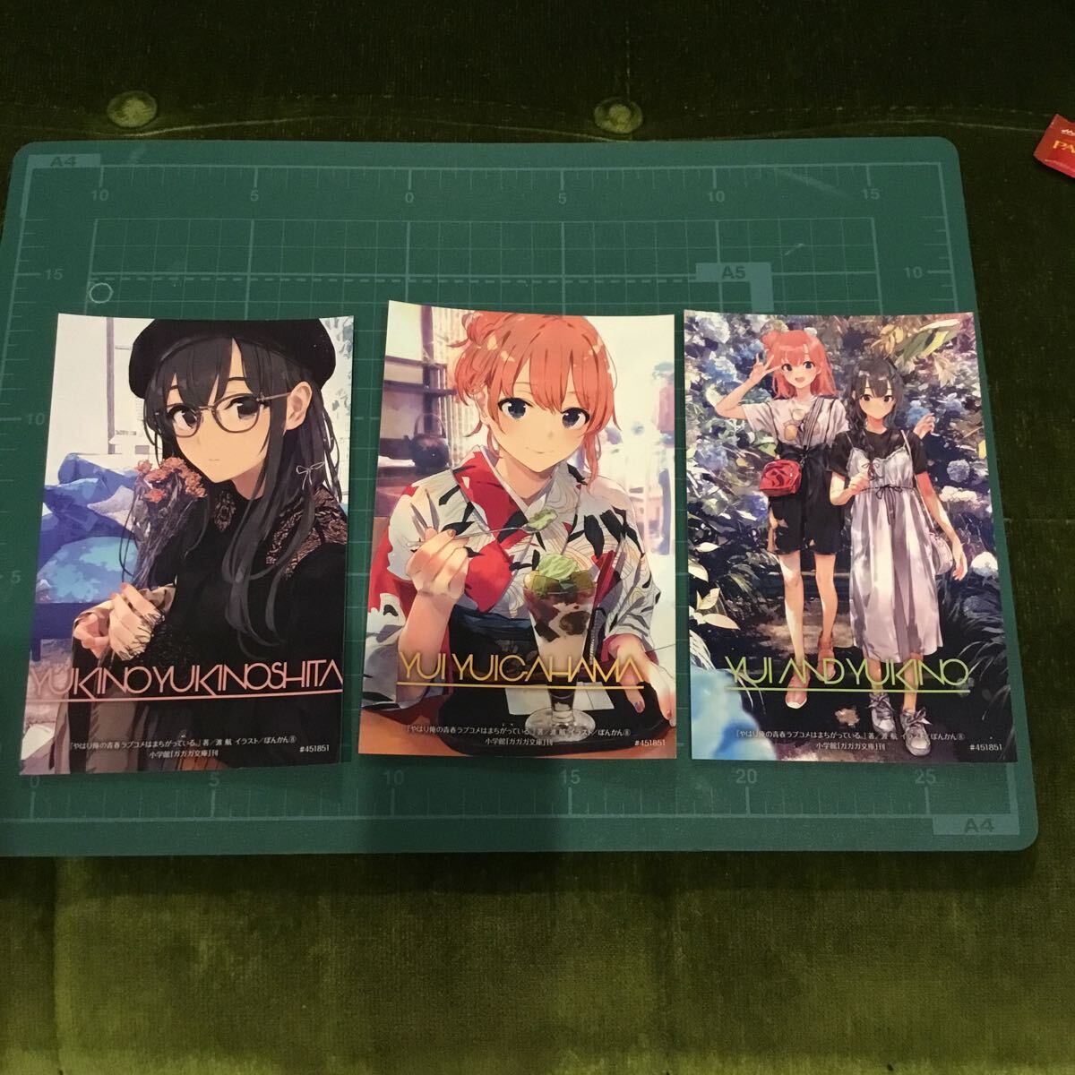 雪ノ下雪乃&由比ヶ浜結衣 特製ブロマイド3枚セット「やはり俺の青春ラブコメはまち