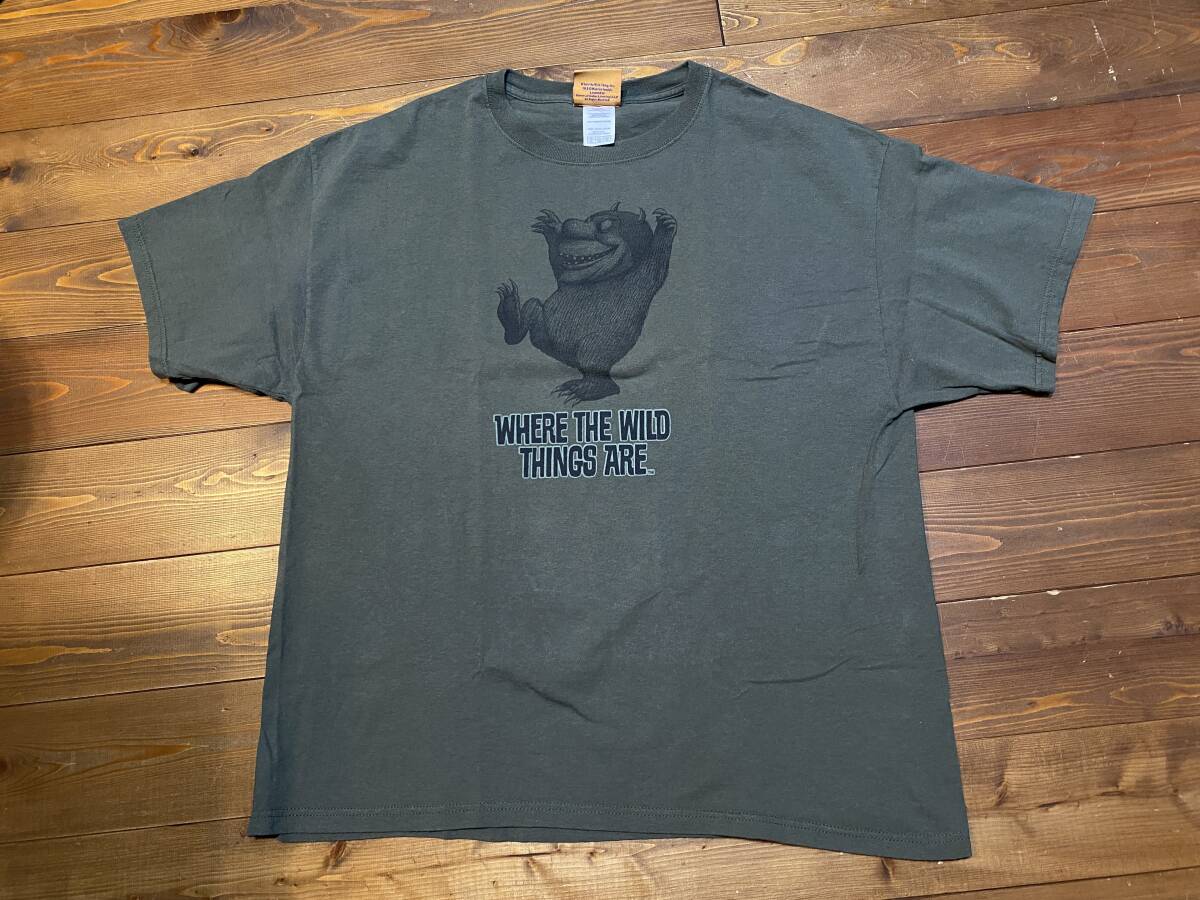 GILDAN XL ブルー Tシャツ かいじゅうたちのいるところ 00s 古着 GILDAN XL ブルー Tシャツ かいじゅうたちのいるところ 00s 古着